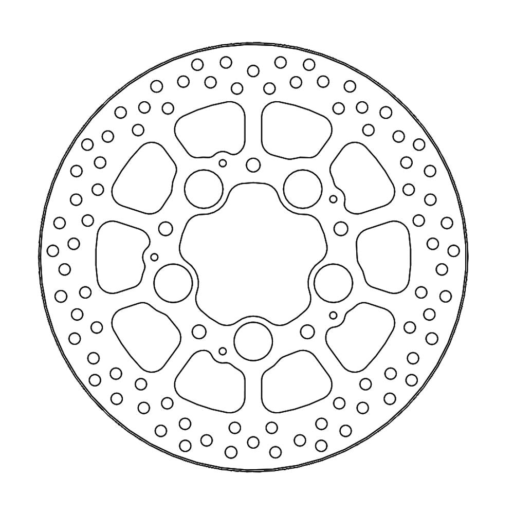 Brake Disc Road Halo - Rear - Honda: Vfr800f Abs/plus Abs, Vrf800x Crossrunner Abs (6mm Disc) - Grafite Offroad