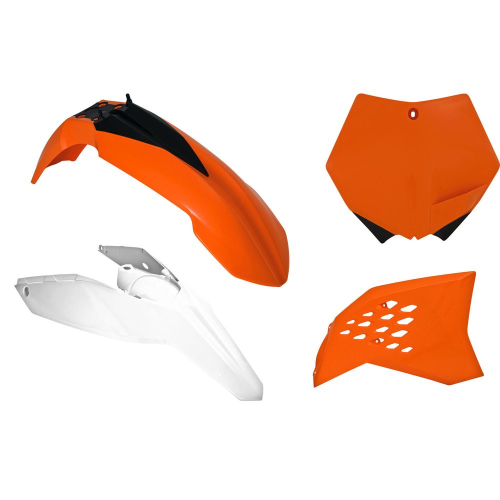 Plastics Kit 4 Pcs K Orange-white Replica Ktm - Grafite Offroad
