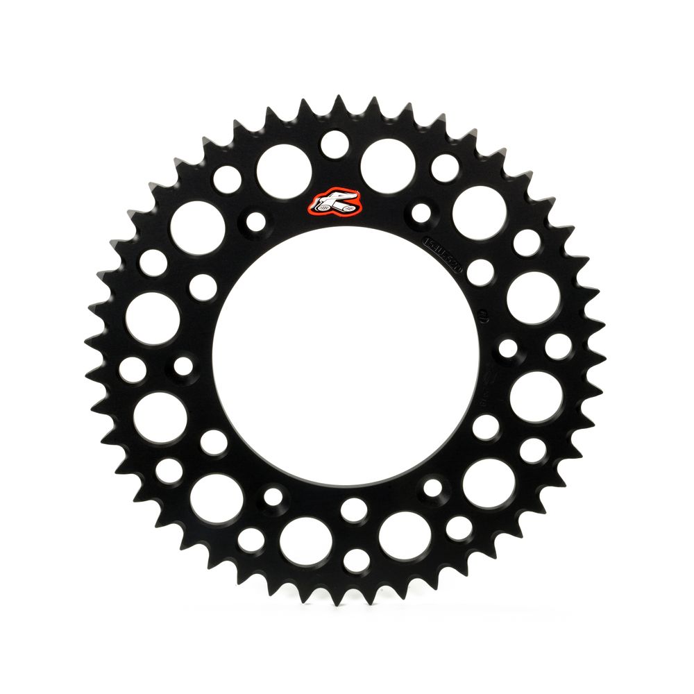 Ergal Ultralight Grooved Rear Sprocket (520-48t) | Black | with Mud Drain - Grafite Offroad