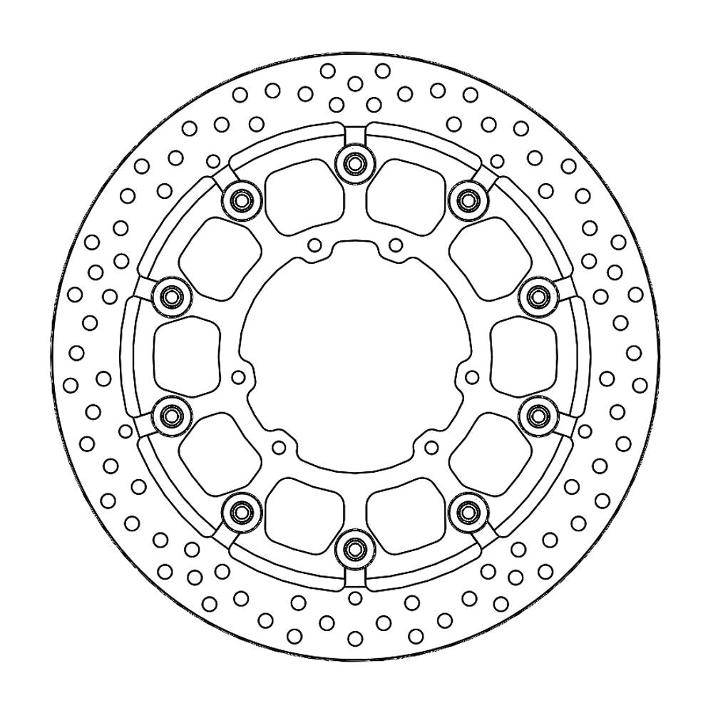 Brake Disc Supermoto Halo Racing - Front - Honda (t-floater Halo &Oslash;300x5.5x34mm) - Grafite Offroad