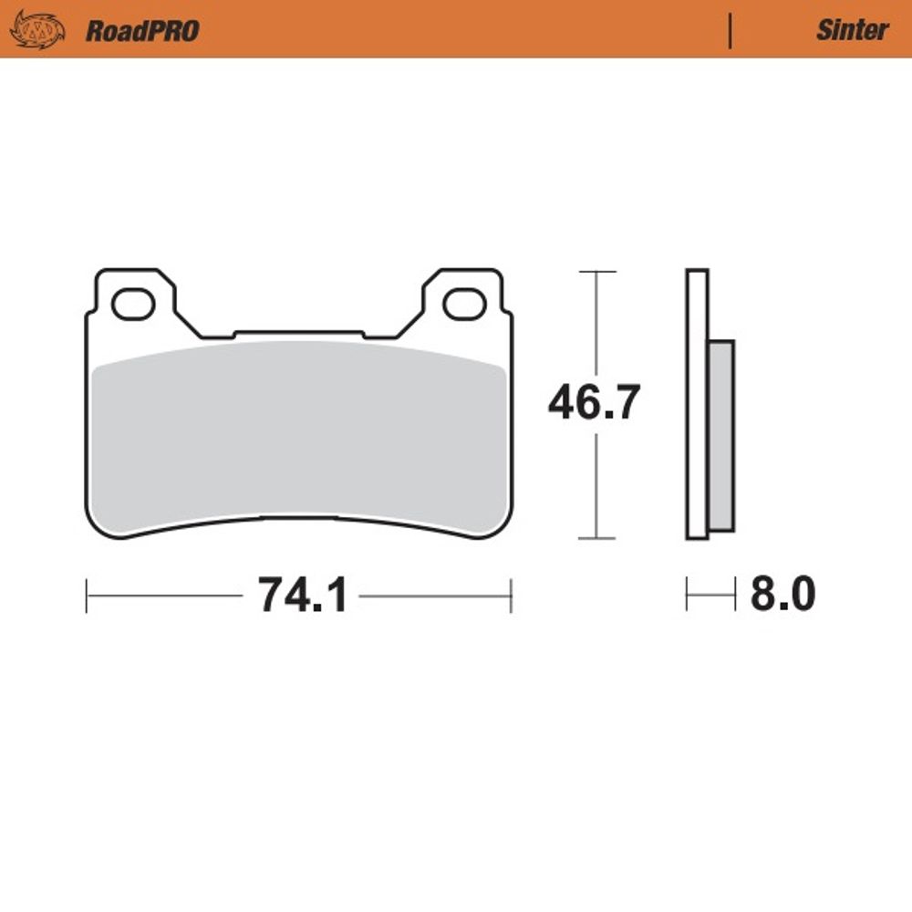 Brake Pads Roadpro Sinter - Front - Grafite Offroad