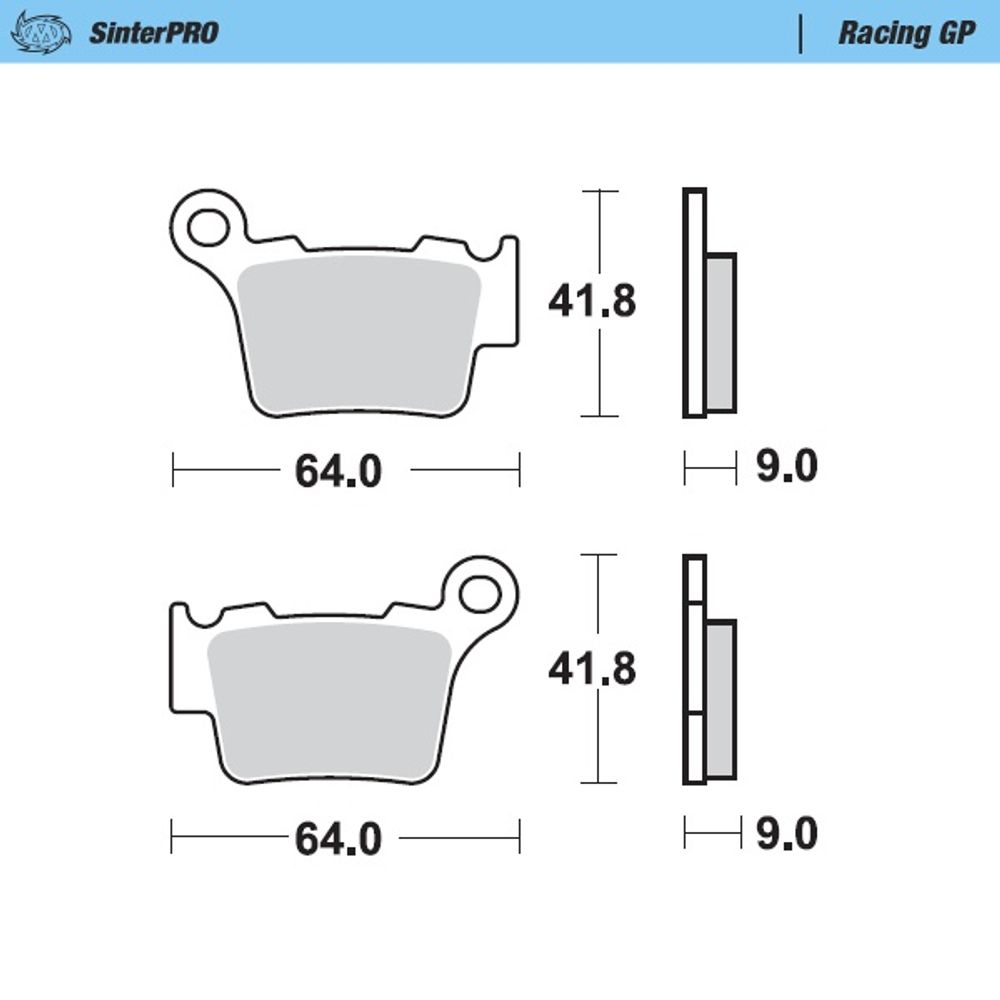 Sinter Brake Pads - Rear - Racing Gp - Ktm, Husqvarna, Husaberg - Grafite Offroad