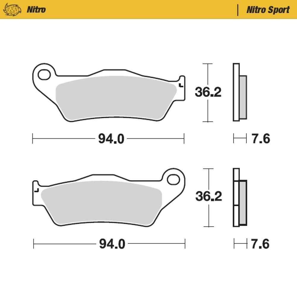 Sinter Brake Pads - Front- Nitro Sport - Ktm, Husqvarna, Husaberg - Grafite Offroad