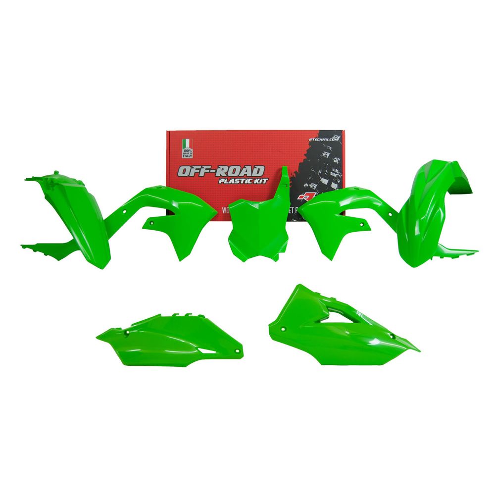 Plastics Kit 5 Pcs Kxf Green Replica Kawasaki - Grafite Offroad