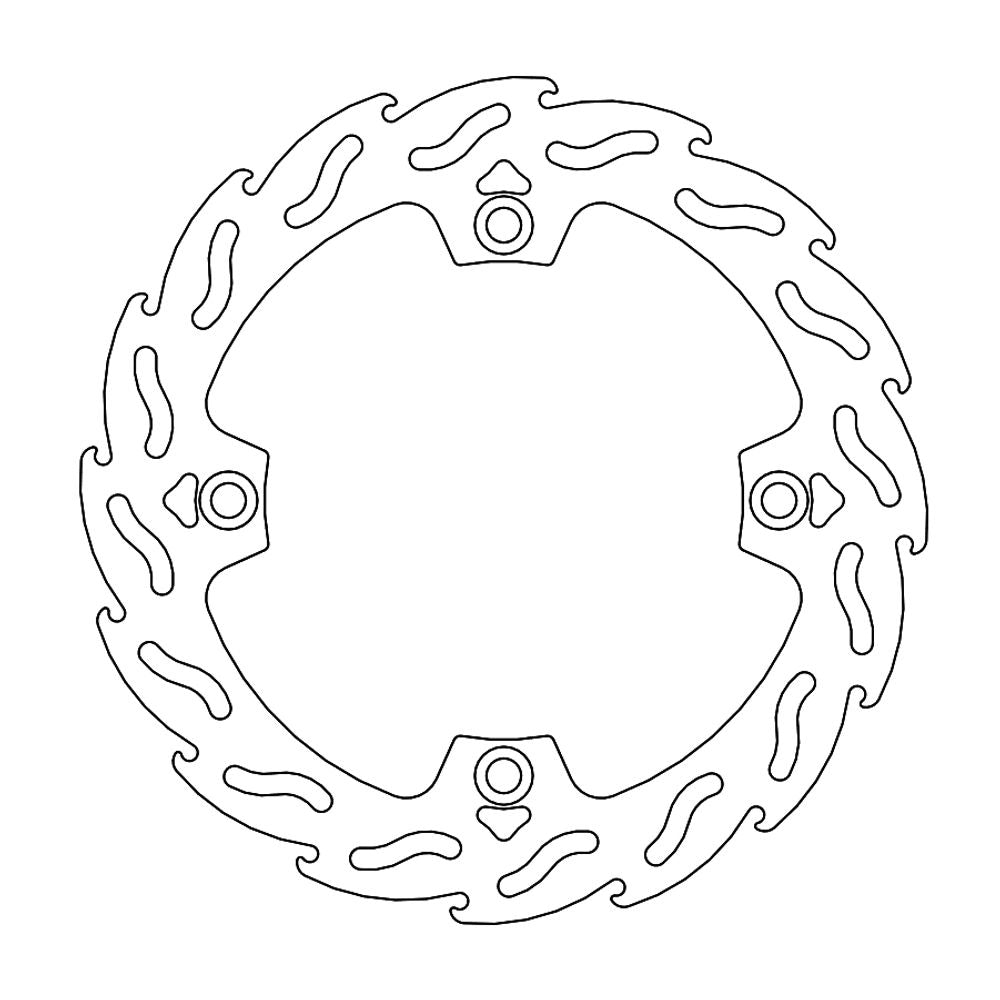 Brake Disc Road Flame - Front Left - Honda: Xlv600/650/700 Transalp, Nx650 Dominator, Xr650l - Grafite Offroad