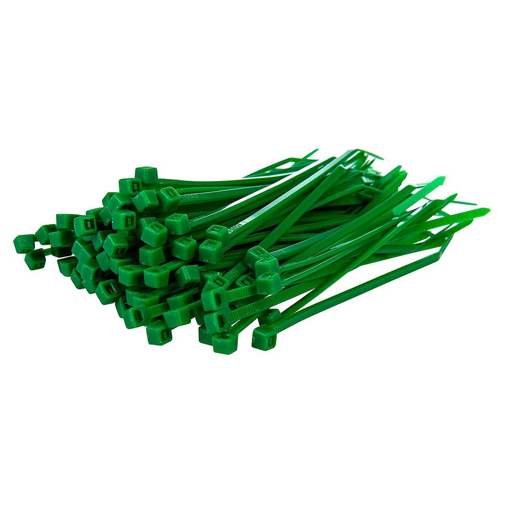 Plastic Cable Tie (conf.100 Pcs) 4.8 X 190 Green - Grafite Offroad