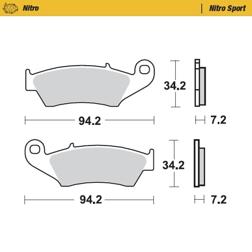 Sinter Brake Pads - Front- Nitro Sport - Nissin Honda Compatible - Grafite Offroad