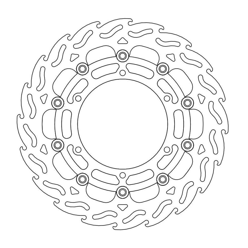 Brake Disc Road Flame - Floating - Front Left - Yamaha: Mt-01 07-08 - Grafite Offroad