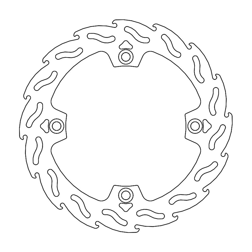 Brake Disc Road Flame - Front Right - Honda: Xlv650/650 Transalp, Nx650, Xr650l - Grafite Offroad