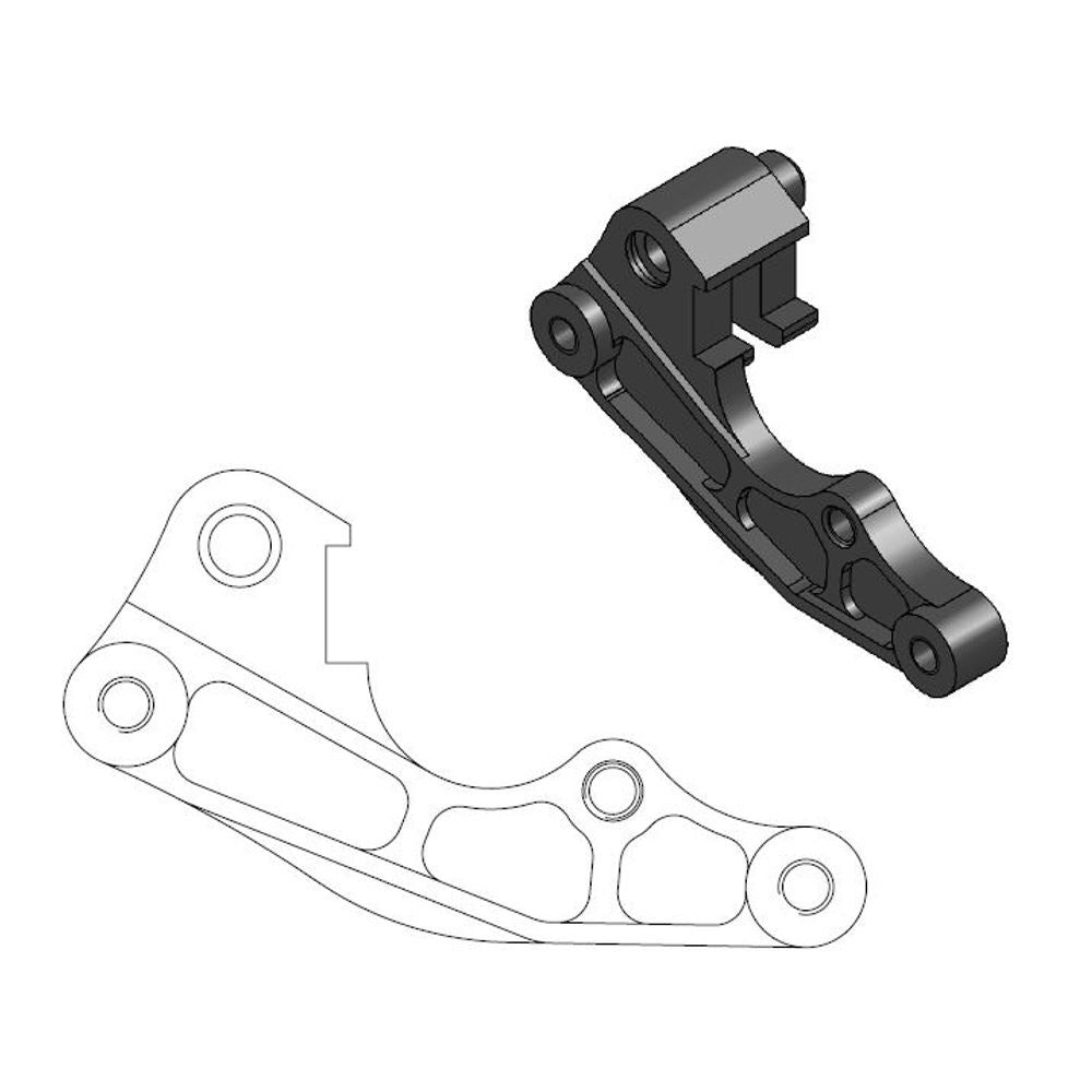 Off-road Brake Caliper Adapter 260mm Rotor - Honda - Grafite Offroad