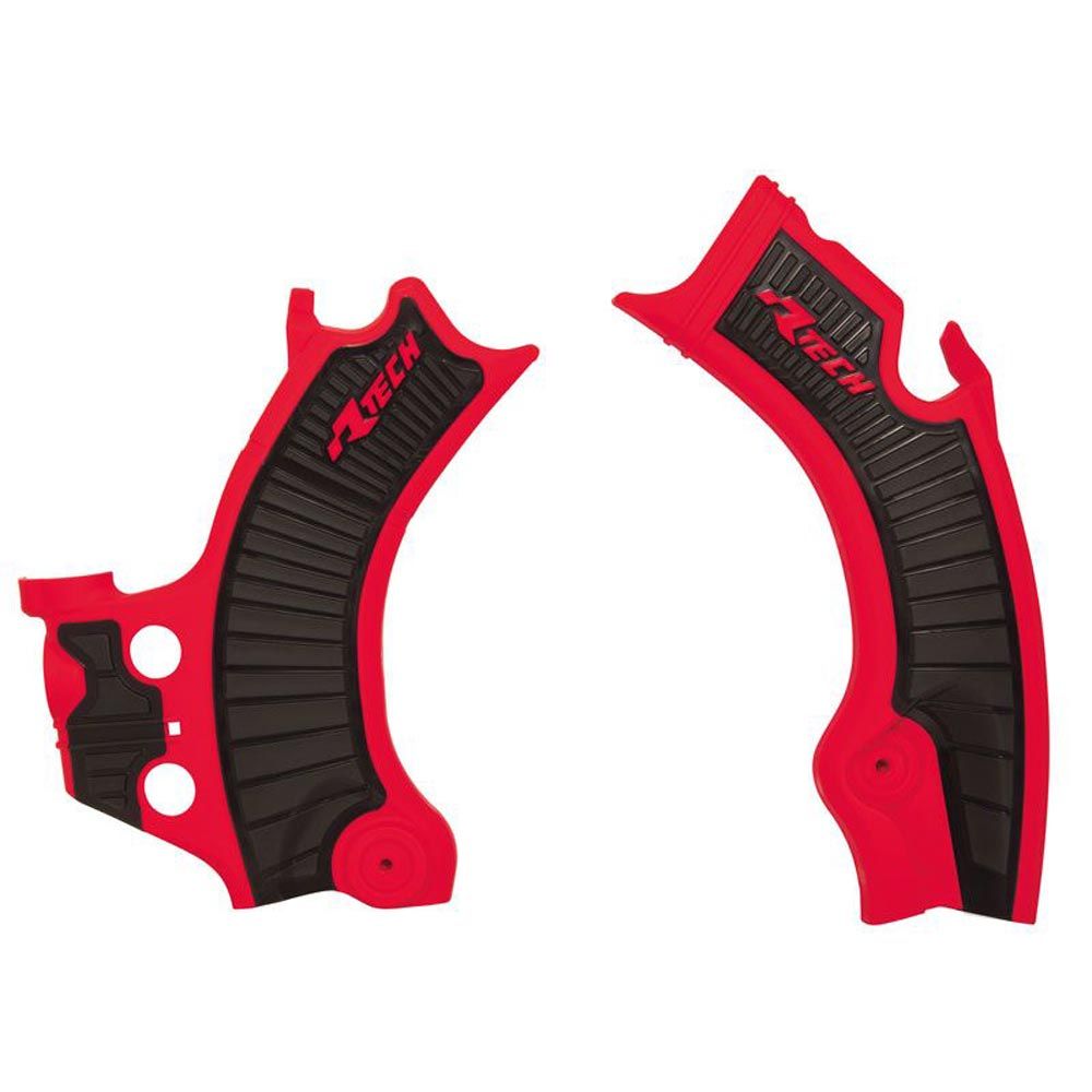 Plastic Frame Protectors Bi-material Red/black Replica Honda - Grafite Offroad