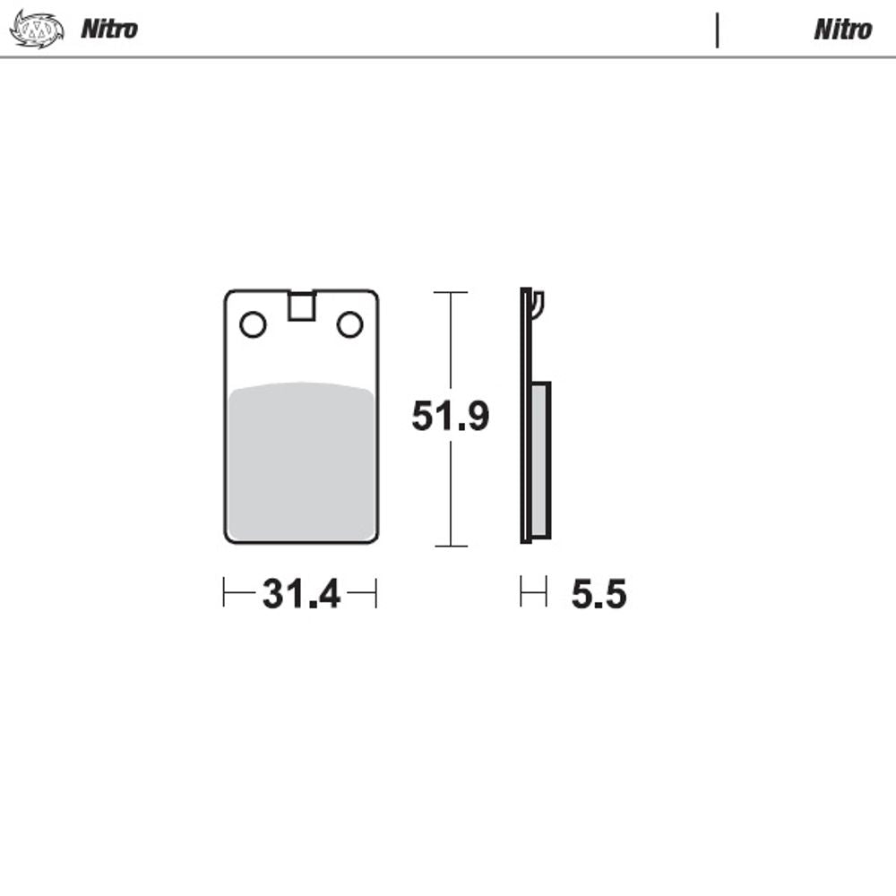 Brake Pads Nitro - Front and Rear - Grafite Offroad
