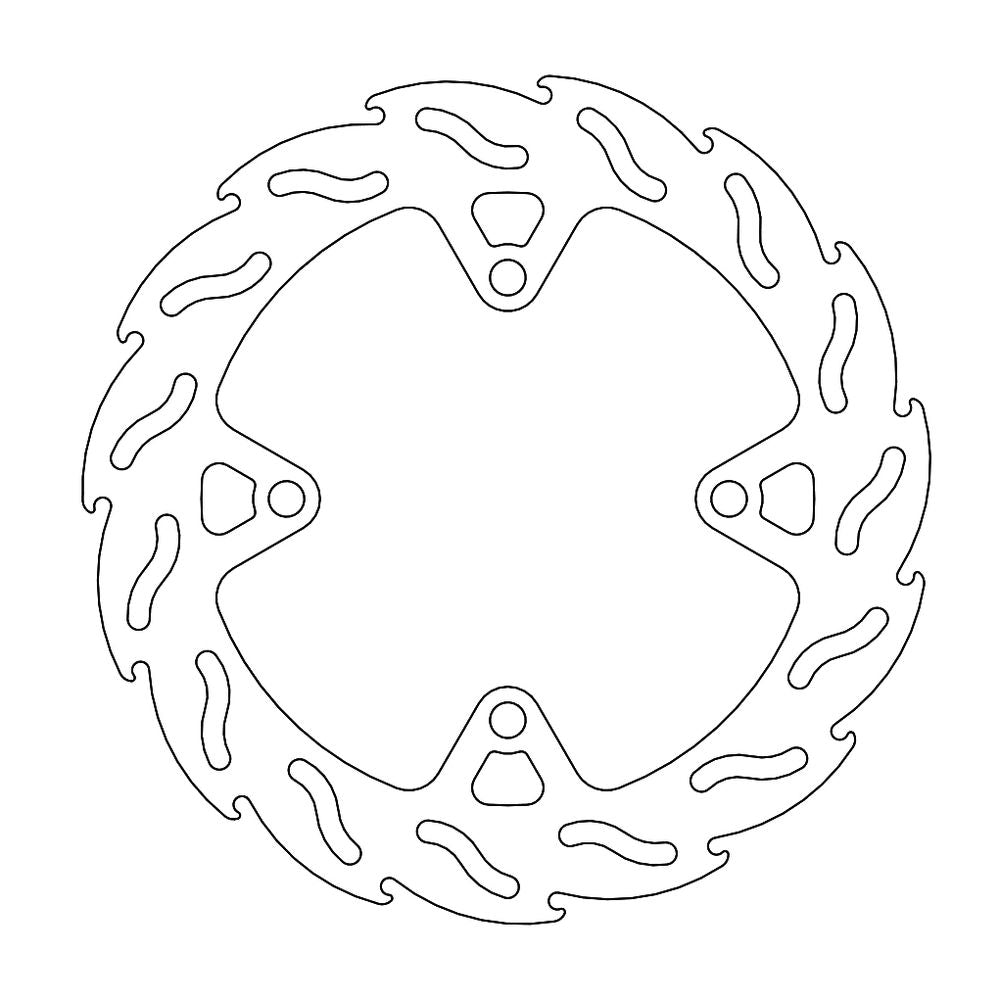 Brake Disc Road Flame - Rear - Kawasaki: Z750/r/abs, Z1000sx/abs, Zzr1400/abs (6mm Disc) - Grafite Offroad