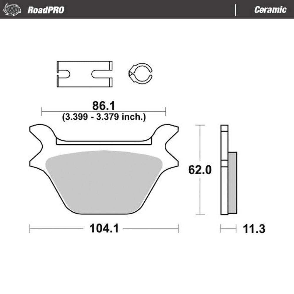 Brake Pads Roadpro Ceramic - Rear - Grafite Offroad