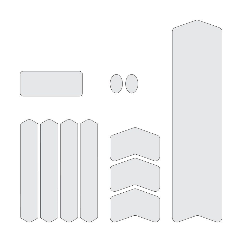 Frame Guard Kit M - One Color Opaque Clear - Grafite Offroad