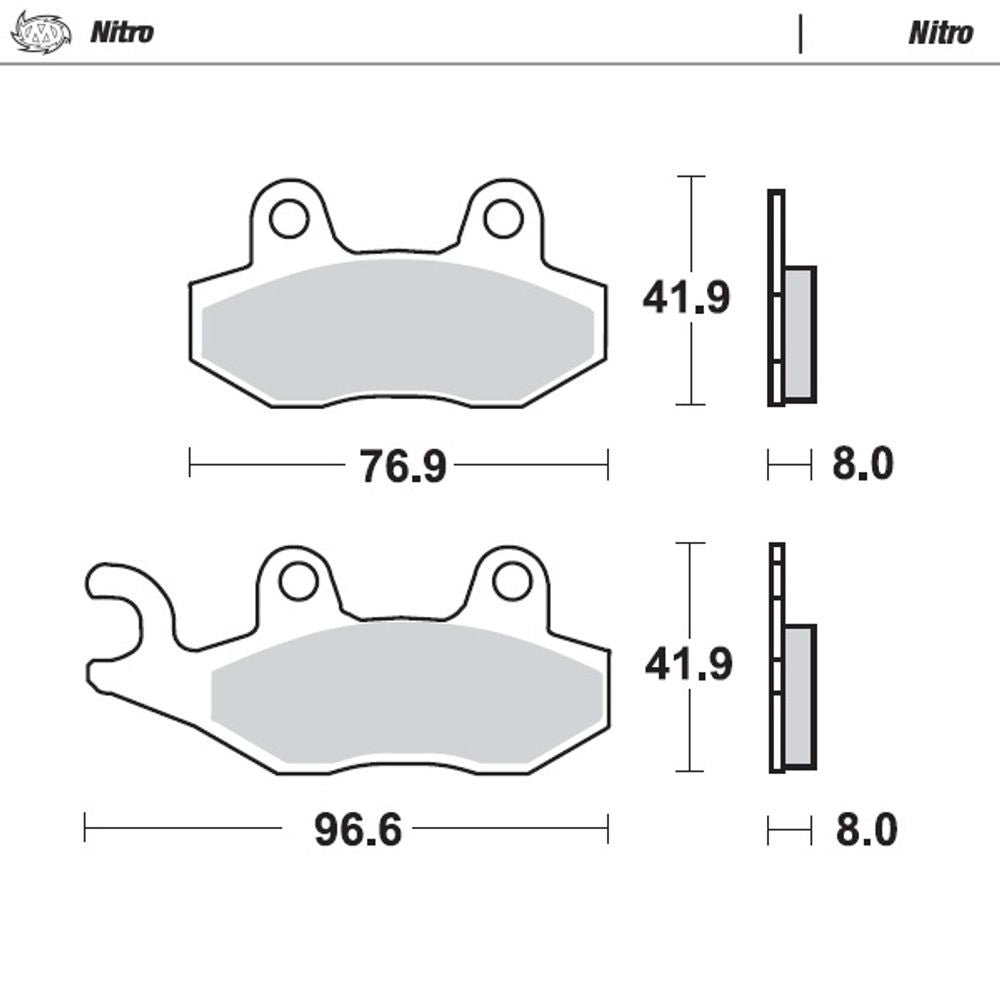Brake Pads Nitro - Front and Rear - Grafite Offroad