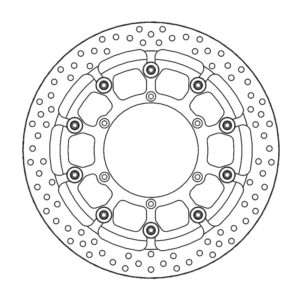 Brake Disc Supermoto Halo Racing - Front - Yamaha (t-floater Halo &Oslash;320x5.5x34mm) - Grafite Offroad