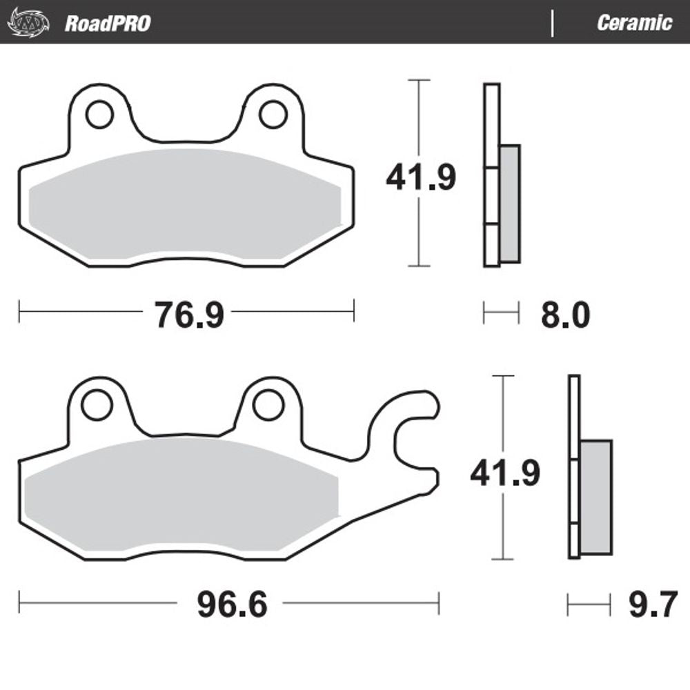 Brake Pads Roadpro Ceramic - Front and Rear - Grafite Offroad