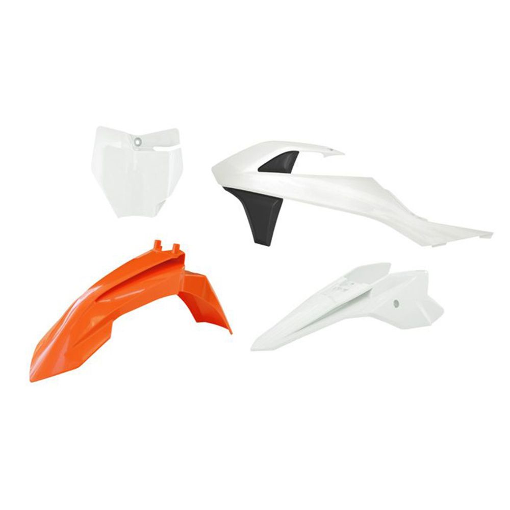 Plastics Kit 4 Pcs Orange White Black Replica Ktm Oem 2017 - Grafite Offroad