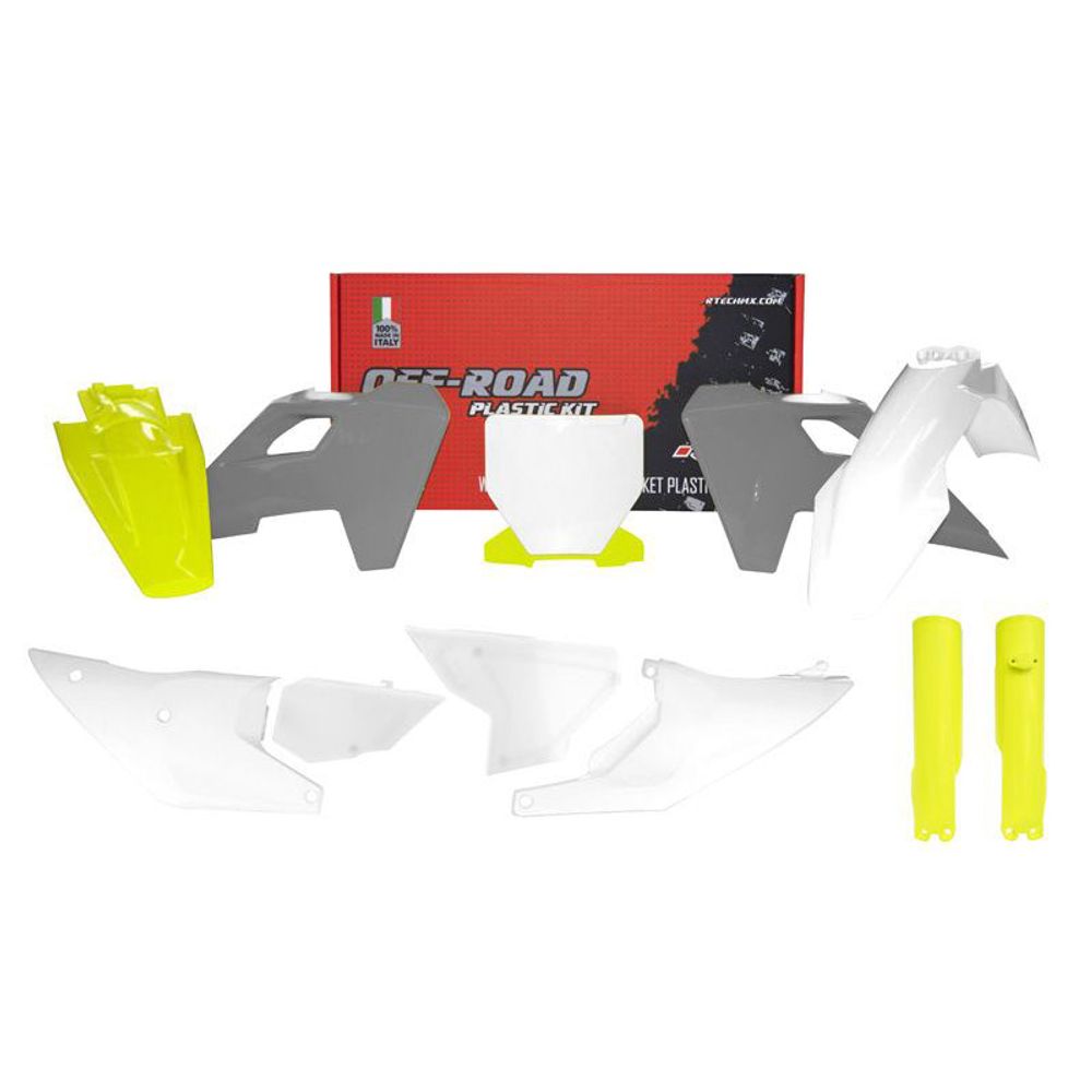 Full Plastic Kit 8 Pcs Whit Fork Protection Oem Color 2024 - Grafite Offroad
