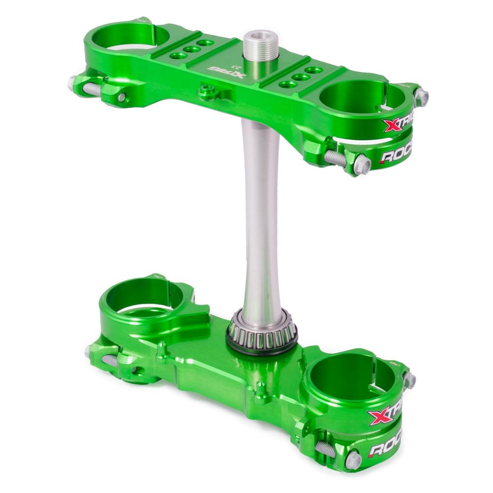 Xtrig Triple Clamp Rocs-tech Fixed Off-set 23mm Kawasaki Kx450f Green - Grafite Offroad