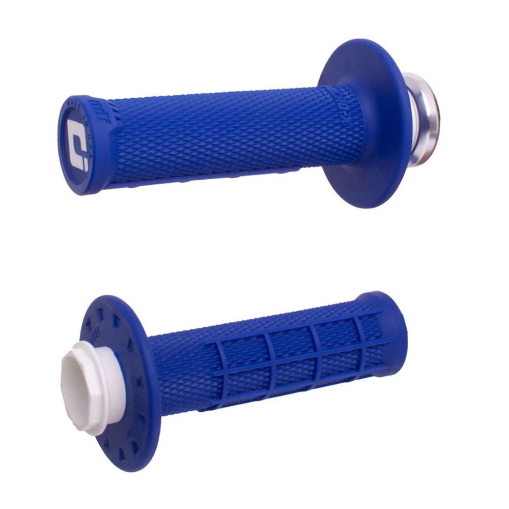 Manopole A Bloccaggio Rapido Micro-X | Half-Waffle | 28Mm-29Mm | Blu - Argento