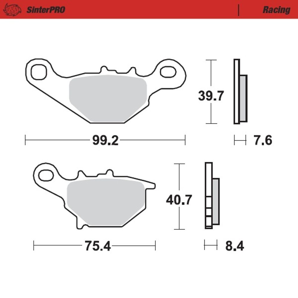 Sinter Brake Pads - Front - Sinter Pro Racing (ece90) - Rm 80, 85 96-04 - Grafite Offroad