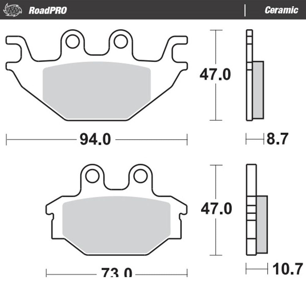 Brake Pads Roadpro Ceramic - Rear - Grafite Offroad