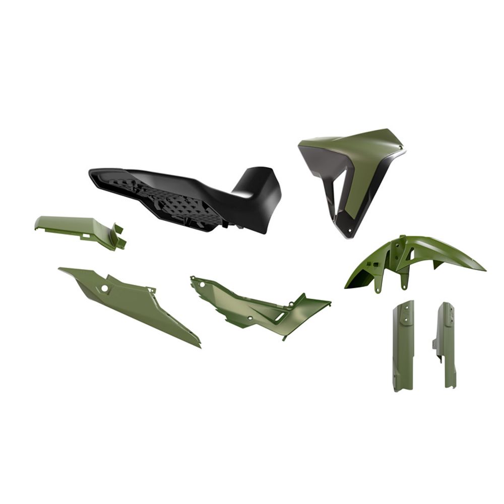 Kit Plastiche 7pz Honda Transalp Revolution Verde Militare
