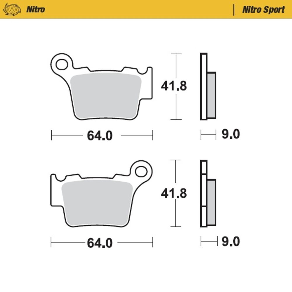 Sinter Brake Pads - Rear - Nitro Sport - Ktm, Husqvarna, Husaberg - Grafite Offroad