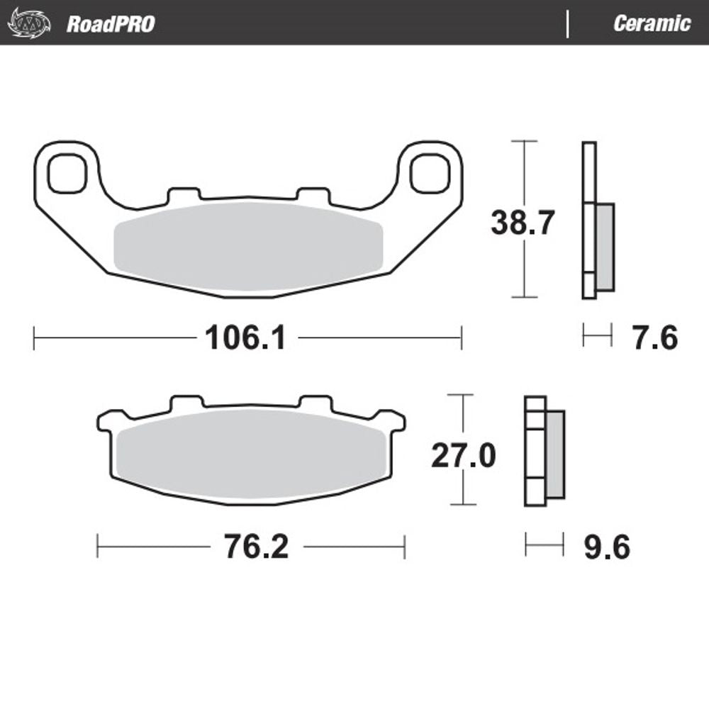 Brake Pads Roadpro Ceramic - Front and Rear - Grafite Offroad