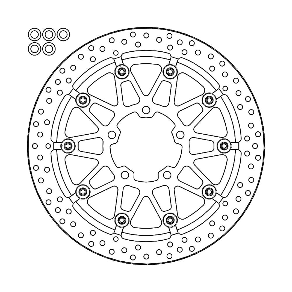 Brake Disc Road Prof. Halo - Floating - Front - Kawasaki Zx-10r Ninja, Abs (t-floater 330x7.1x30mm) - Grafite Offroad