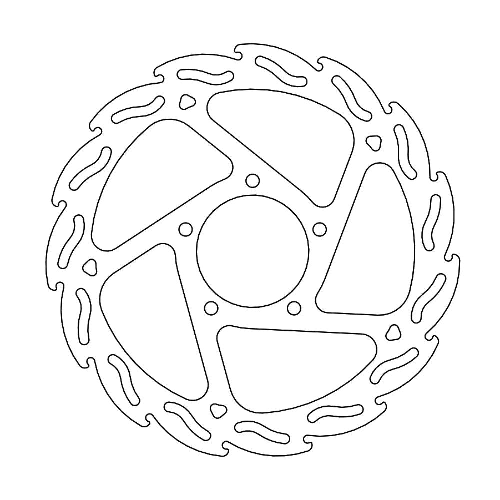 Brake Disc Road Flame - Rear - Ducati: Multistrada 950/1200 Enduro/abs (5.9mm Disc) - Grafite Offroad