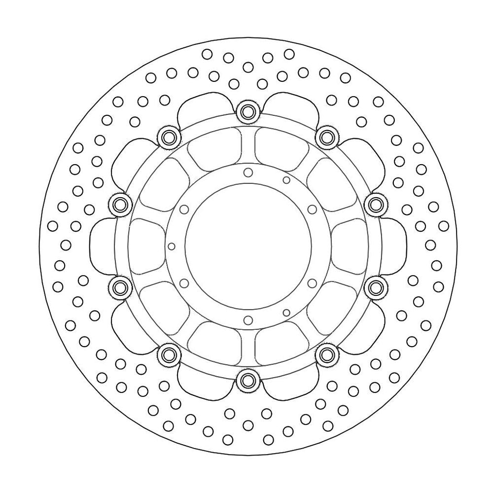 Brake Disc Road Halo - Floating - Front - Honda: Cbr 600-1000 Rr - Grafite Offroad