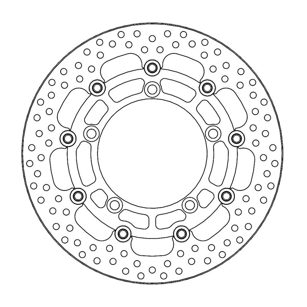 Brake Disc Road Halo - Floating - Front - Suzuki: Sfv650 Gladius, Gsf650 Bandit Abs, Sv650/s/abs - Grafite Offroad