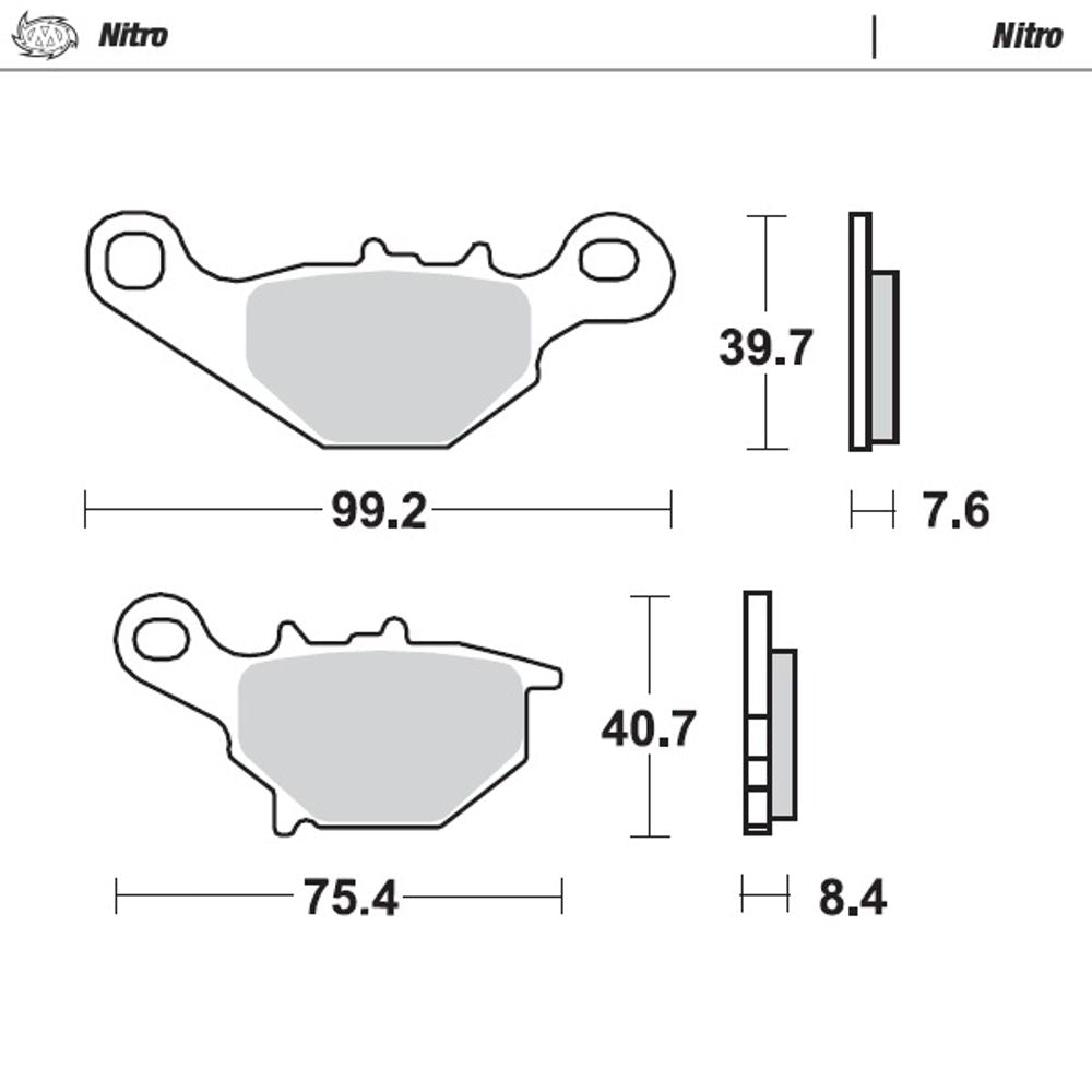 Sinter Brake Pads - Front - Nitro - Rm 80, 85 96-04 - Grafite Offroad