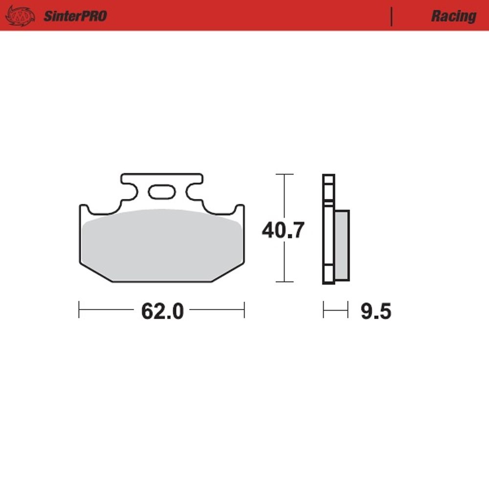 Sinter Brake Pads - Rear - Racing Pro Racing (ece90) - Nissin Yz 90-97 Compatible - Grafite Offroad
