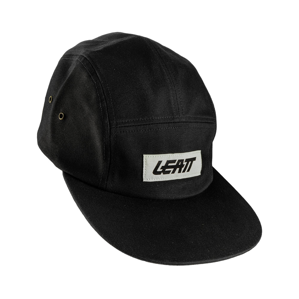 Cap 5-Panel - 5 Panel Casual Cap with Flat Visor | S-XL | Black