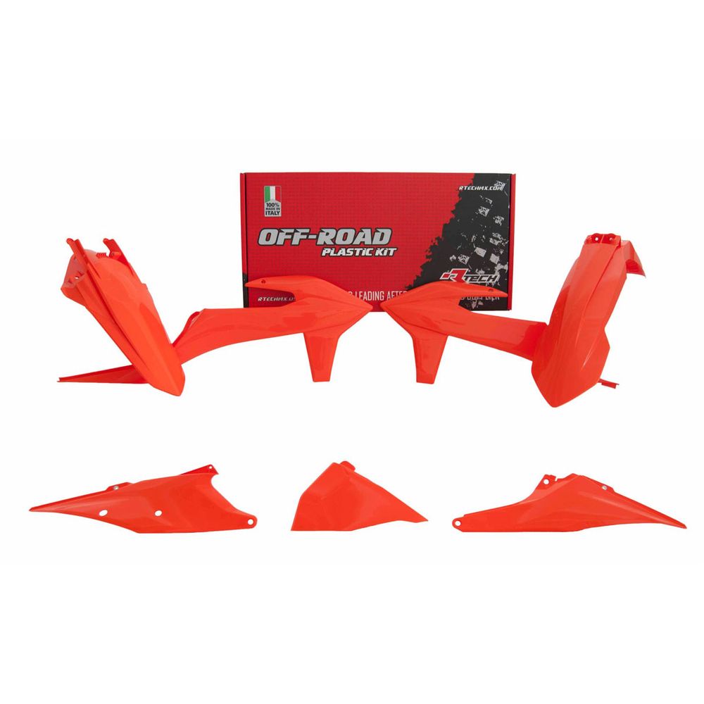 Plastics Kit 5 Pcs with Left Airbox Cover Orange Replica Ktm - Grafite Offroad
