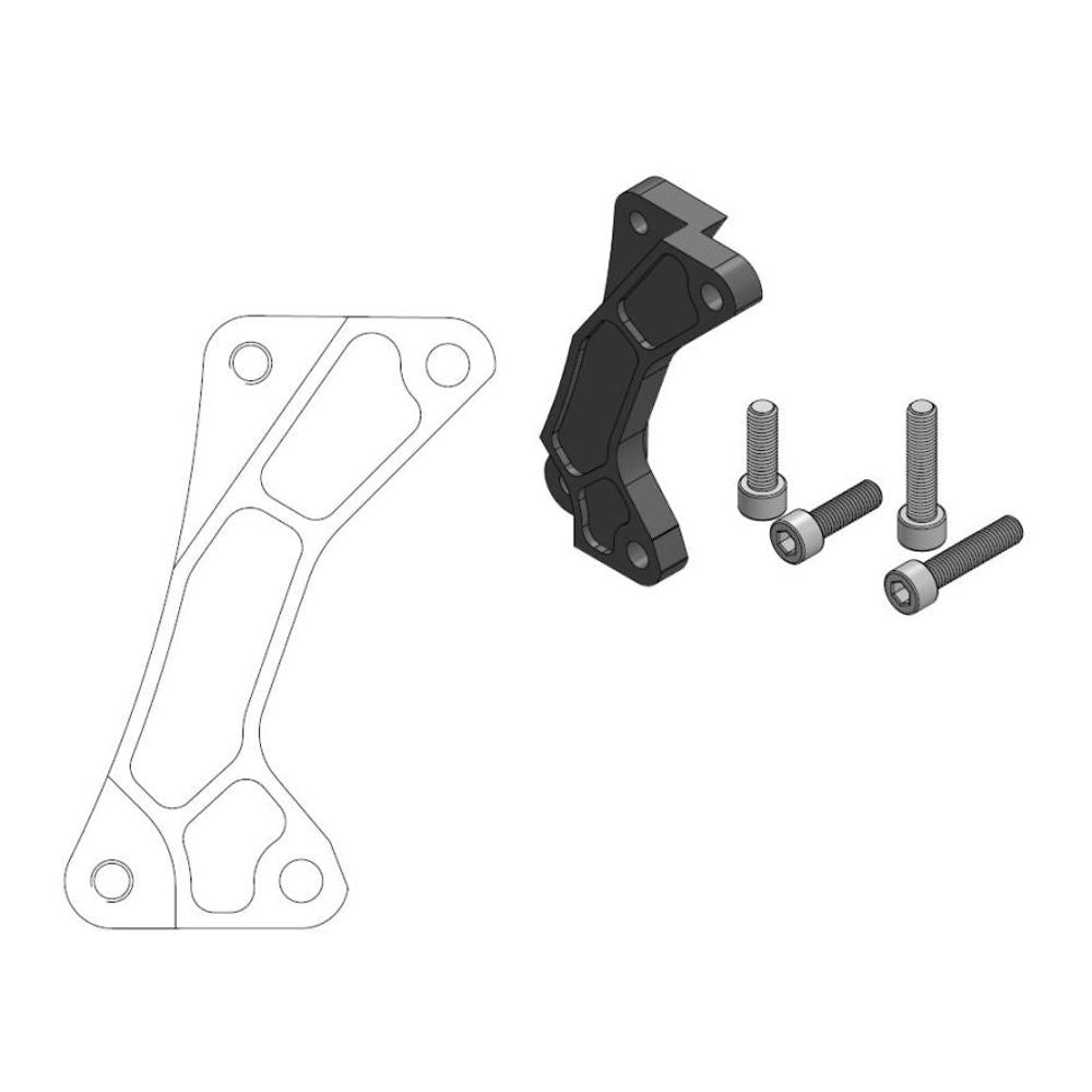 Supermoto Street Brake Caliper Adapter 320mm Rotor - Front - Yamaha - Grafite Offroad