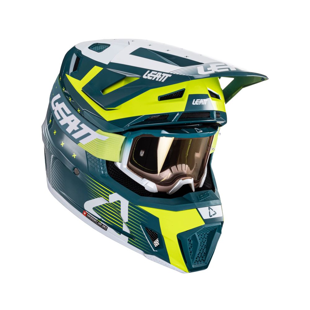 7.5 Moto Helmet with 360&deg; Turbine Technology and motorbike goggle included - Grafite Offroad