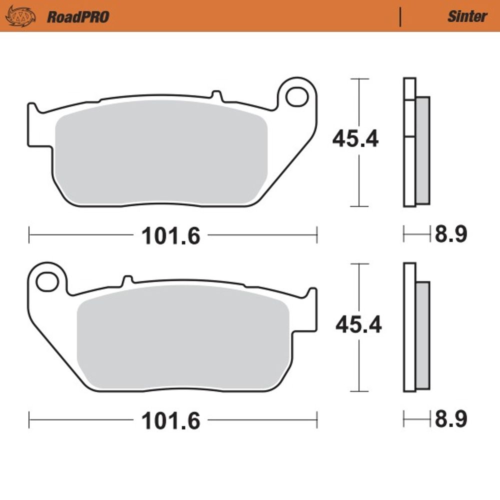 Brake Pads Roadpro Sinter - Front - Grafite Offroad