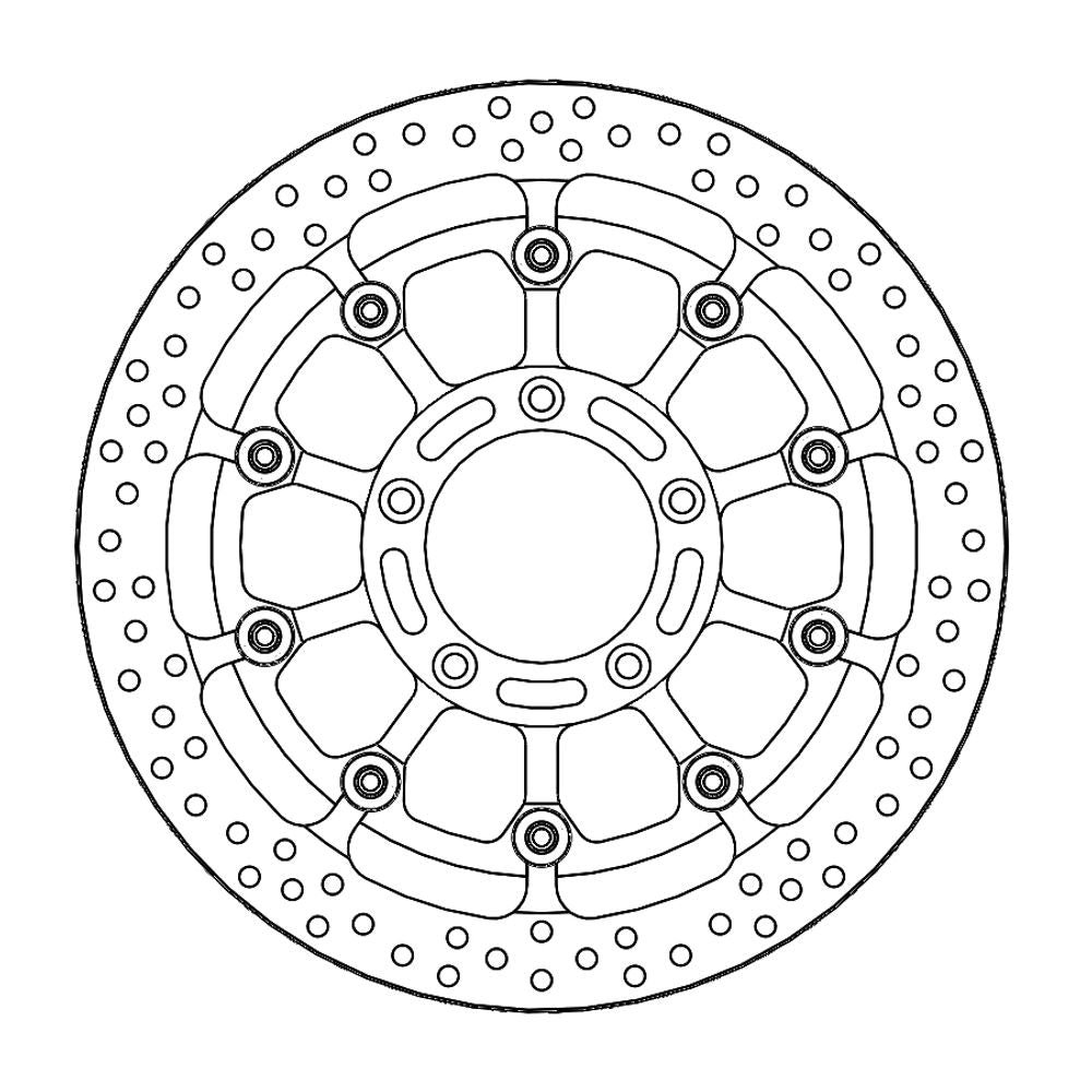 Brake Disc Road Prof. Halo - Floating - Front - Mv Agusta: F4 (t-floater 320x6.0x31mm) - Grafite Offroad