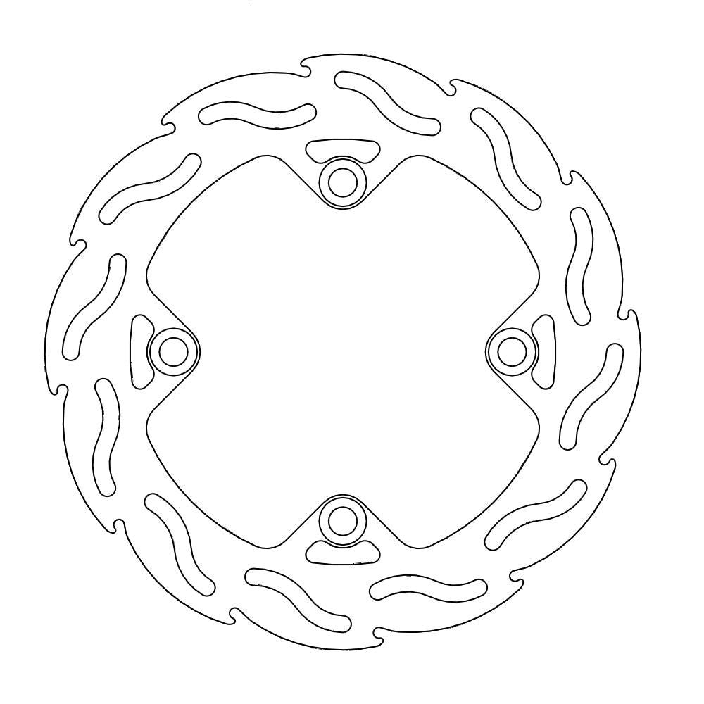 Brake Disc Off-road Flame - Rear - Honda: Xr250/400/600/650l, Kawasaki: Kfx400 - Grafite Offroad