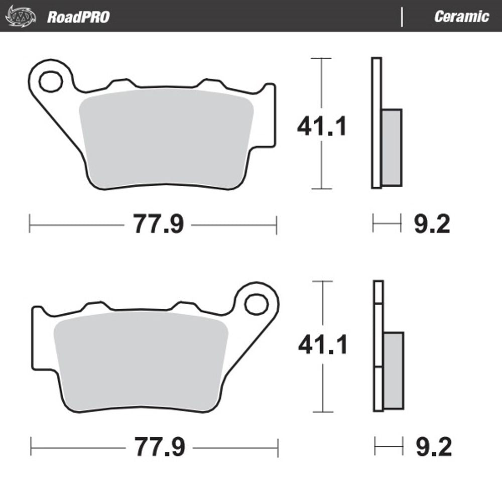 Brake Pads Roadpro Ceramic - Rear - Grafite Offroad
