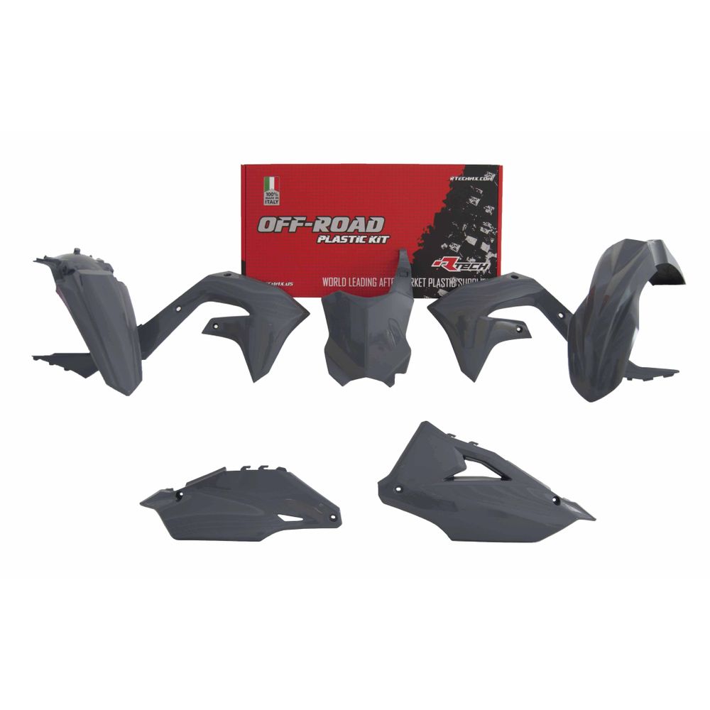 Plastics Kit 5 Pcs Quantum Grey Replica Kawasaki - Grafite Offroad