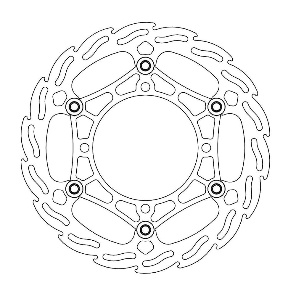 Brake Disc Off-road Flame Enduro - Front - &Oslash;260mm - Floating - Kawasaki - Grafite Offroad