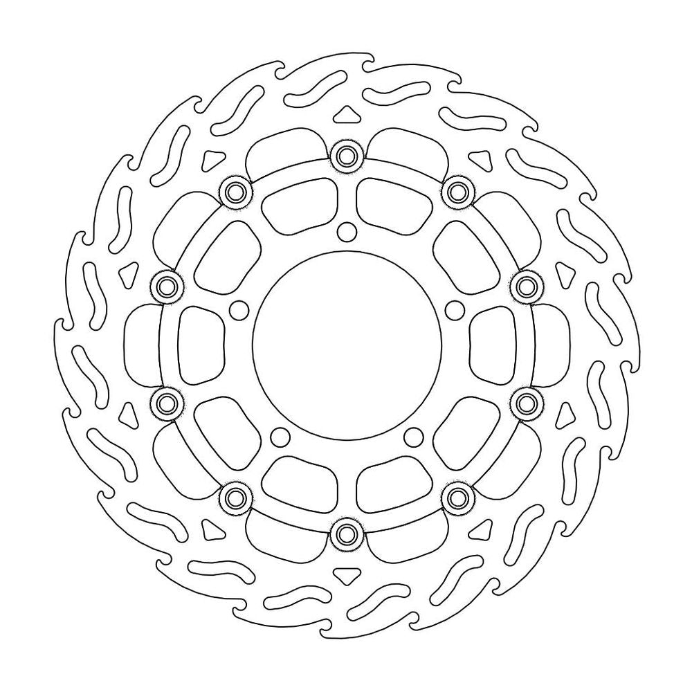 Brake Disc Road Flame - Floating - Front Left - Suzuki: Gsx R600/r750/r1000 K5 - Grafite Offroad