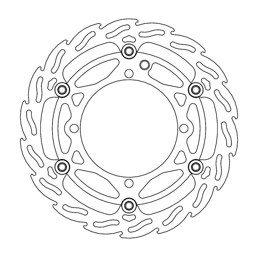 Brake Disc Off-road Flame Mx - Front - &Oslash;270mm - Floating - Sherco: Se250, Se300, Se450 - Grafite Offroad