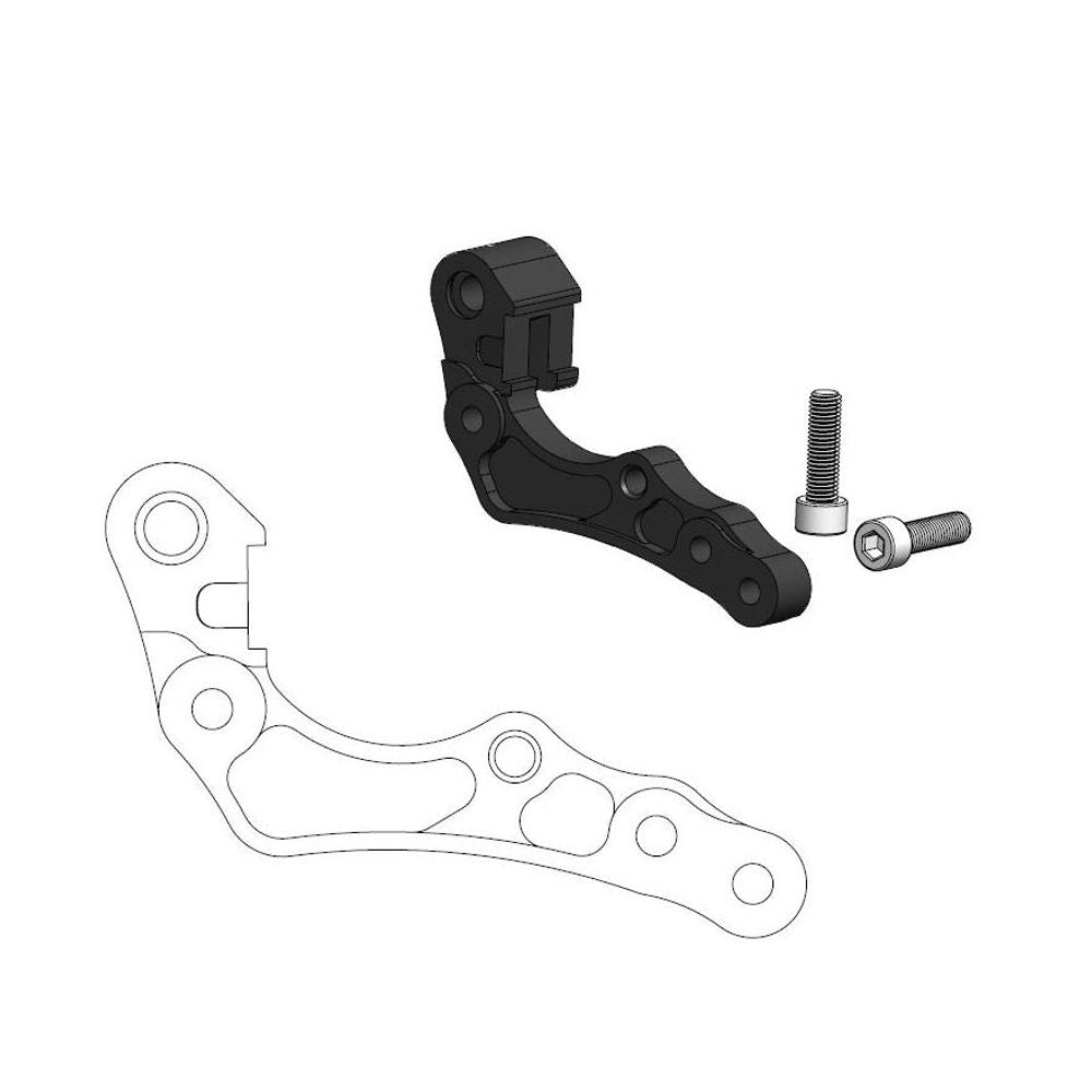 Off-road Brake Caliper Adapter 260mm Rotor - Ktm/husqvarna: Black - Grafite Offroad